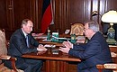 Встреча с председателем Торгово-промышленной палаты Евгением Примаковым.