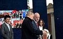 С президентом FIFA Джанни Инфантино на церемонии старта волонтёрской программы чемпионата мира по футболу – 2018.
