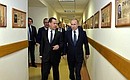 With Prime Minister Dmitry Medvedev before the meeting with participants in United Russia’s primaries.