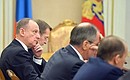 Before a meeting with permanent Security Council members. Security Council Chairman Nikolai Patrushev.