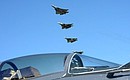When landing at the Chkalov State Flight Test Centre airfield, the President’s airplane was accompanied by a group of six Su-57 fifth-generation fighter jets.
