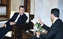 With President of Syria Bashar al-Assad.