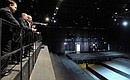 Посещение Александринского театра. Владимир Путин осмотрел новую сцену-трансформер со зрительным залом на 300 человек.
