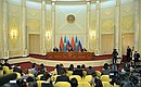 Press statements following a meeting between the presidents of Russia, Belarus and Kazakhstan.