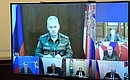 Meeting on the Russian peacekeeping mission in Nagorno-Karabakh, via videoconference.