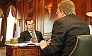 С Заместителем Председателя Правительства – Министром финансов Алексеем Кудриным.