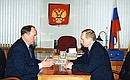 С губернатором Вологодской области Вячеславом Позгалевым.