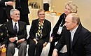 Meeting with International Olympic Committee members, heads of the International Skating Union, and Russian figure skating coaches.