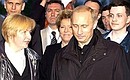President Putin and his wife, Lyudmila, met with Baltic Star participants, an international meeting of young people from Baltic countries.