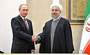 Vladimir Putin and President of Iran Hassan Rouhani made statements for the press following the Russian-Iranian talks.