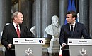 Joint news conference with President of France Emmanuel Macron.