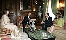 Беседа с Великим герцогом Люксембургским Анри и герцогиней Марией-Терезой.