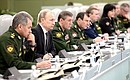 Vladimir Putin visited the National Defence Control Centre of the Russian Federation (NDCC), where he oversaw the official commissioning of military goods on the Armed Forces’ common commissioning day.