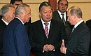With Uzbekistan President Islam Karimov (far right) and Kyrgyzstan President Kurmanbek Bakiev. Photo: Konstantin Zavrazhin