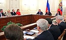 Meeting of the Commission for Monitoring Targeted Socioeconomic Development Achievement Indicators in the Russian Federation.