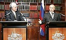Joint press conference with Australian Prime minister John Howard.