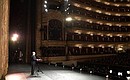 Speaking at a gala New Year event at the Bolshoi Theatre.