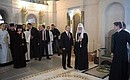 С Патриархом Московским и всея Руси Кириллом в ходе посещения московского Сретенского монастыря.