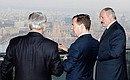 With President of Kazakhstan Nursultan Nazarbayev (left), and President of Belarus Alexander Lukashenko.