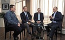 Meeting with International Olympic Committee leadership. Left to right: Vladimir Putin, International Olympic Committee (IOC) President Jacques Rogge, IOC Coordination Commission Chairman Jean-Claude Killy and IOC Executive Director for the Olympic Games Gilbert Felli.