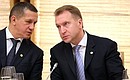 Deputy Prime Minister and Plenipotentiary Presidential Envoy to the Far Eastern Federal District Yury Trutnev (left) and First Deputy Prime Minister Igor Shuvalov during Russian-Japanese talks.