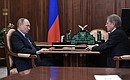 Meeting with Head of Aeroflot Vitaly Savelyev.
