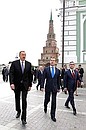 With President of the Republic of Azerbaijan Ilham Aliyev (left) and President of the Republic of Armenia Serzh Sargsyan.