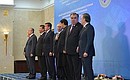 Participants in the summit of the Shanghai Cooperation Organisation. Before a restricted format meeting.