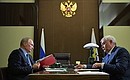 Working meeting with Governor of St Petersburg Georgy Poltavchenko.
