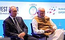 Russian-Indian Business Forum. With Prime Minister of India Narendra Modi.