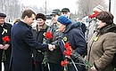 С ветеранами Великой Отечественной войны и жителями блокадного Ленинграда.