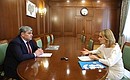 Presidential Commissioner for Children's Rights Maria Lvova-Belova on a working trip to Kabardino-Balkaria. With Head of the Republic Kazbek Kokov. Photo by the press service of the Presidential Commissioner for Children's Rights