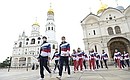 Перед началом встречи с олимпийской сборной России. Фото МИА «Россия Сегодня»