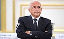 President of the Moscow International House of Music Vladimir Spivakov at a meeting of the Council for Culture and Art.