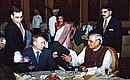 Official lunch given by Prime Minister of India Atal Bihari Vajpayee.