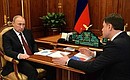 Рабочая встреча с губернатором Тульской области Владимиром Груздевым.