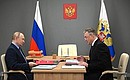 Meeting with Stavropol Territory Governor Vladimir Vladimirov. Photo: Sergei Karpukhin, TASS