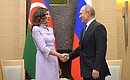 С Первым вице-президентом Азербайджана Мехрибан Алиевой.