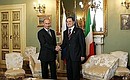 С Председателем Совета министров Италии Романо Проди.