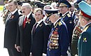 Ceremony for Unveiling Monument in honour of Cities awarded the Honorary Title of the Russian Federation, City of Military Glory. With President of Ukraine Viktor Yanukovych and President of Belarus Alexander Lukashenko. Photo: RIA Novosti