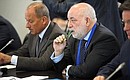 Meeting on the preparations for the XXII Olympic Winter Games and the XI Paralympic Winter Games in 2014 in Sochi. Chairman of Vnesheconombank (VEB) Vladimir Dmitriev (left) and Chairman of the Board of Directors of Renova Group of Companies Viktor Vekselberg.