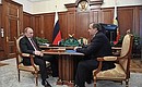 С Министром по делам гражданской обороны, чрезвычайным ситуациям и ликвидации последствий стихийных бедствий Владимиром Пучковым.