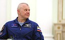 Лётчик-космонавт, командир 21-й экспедиции посещения МКС, Герой Российской Федерации Олег Новицкий.