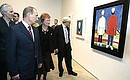 At the exhibition of works by Kazimir Malevich. With President of Finland Tarja Halonen.
