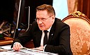 Генеральный директор Государственной корпорации по атомной энергии «Росатом» Алексей Лихачёв.