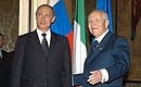 President Putin with Italian President Carlo Azeglio Ciampi.