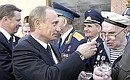 President Putin meeting with World War II veterans on the eve of Victory Day.