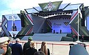 Выступление на церемонии открытия Международного военно-технического форума «Армия-2022» и Армейских международных игр – 2022. Фото РИА «Новости»