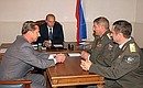 Meeting With Defence Minister Sergei Ivanov, Air-Force Troops Commander Alexander Kolmakov And Former Air-Troops Commander Georgy Shpak