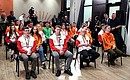 Встреча с победителями Чемпионата высоких технологий. Фото: Сергей Бобылёв, ТАСС